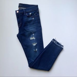 J Brand Distressed Cropped Skinny Jeans